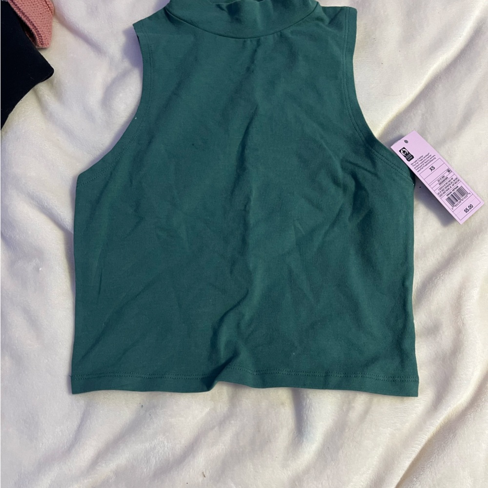 Wild Fable Green Crop Tank Top Sleeveless